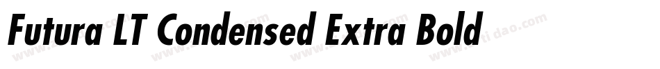 Futura LT Condensed Extra Bold Oblique字体转换